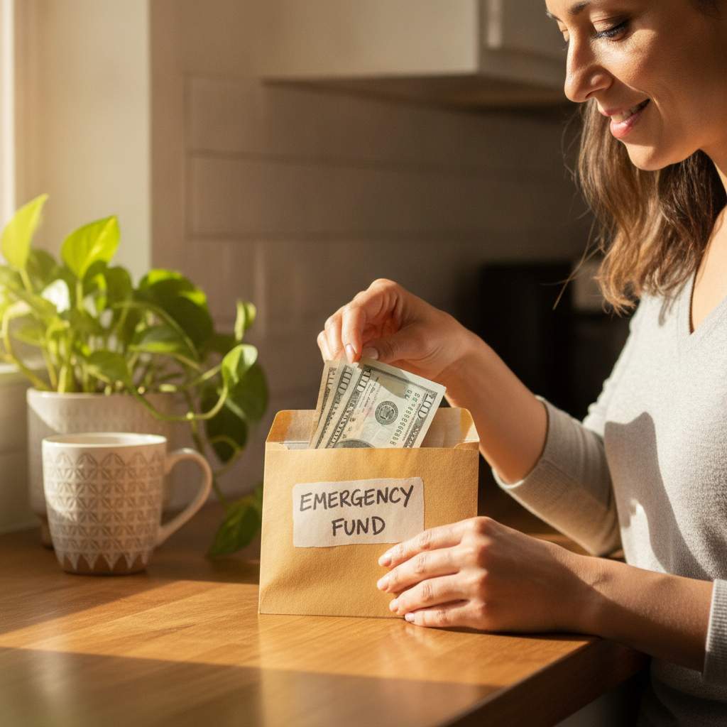 One month of bare-bones expenses set aside is the buffer that keeps the next surprise off the 22% card.