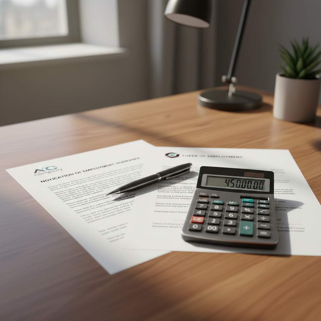 Line up the severance total, the unemployment benefit, and the offer side by side before you decide whether to counter.